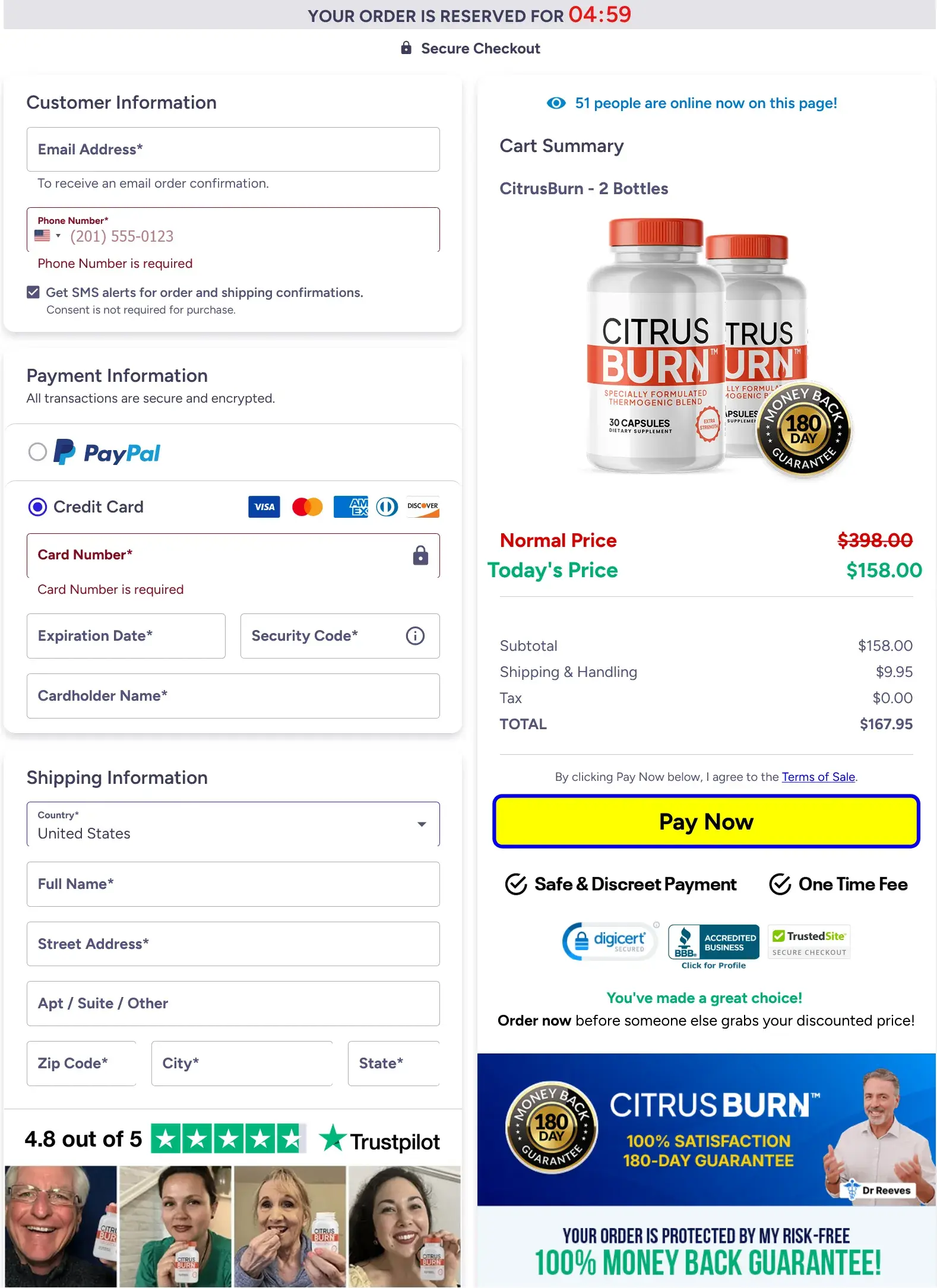 Secure Checkout Form